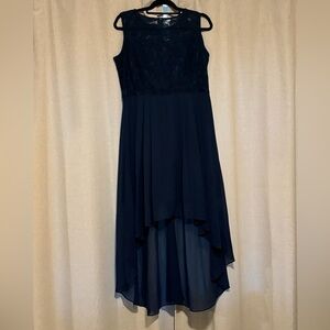 Navy Blue Hi-Low bridesmaid dress Size XXL